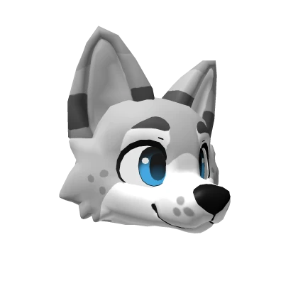 Furry Malamute Dog Head