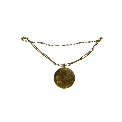 Pure Gold w Golden Lion Pendant 