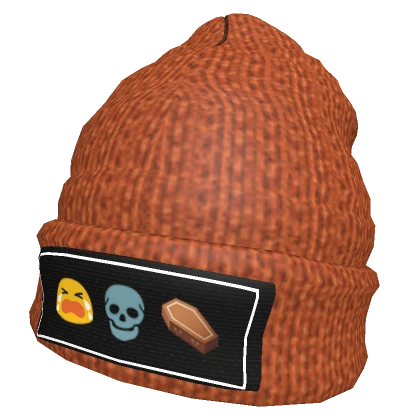 "I'm Dead" Winter Beanie Orange