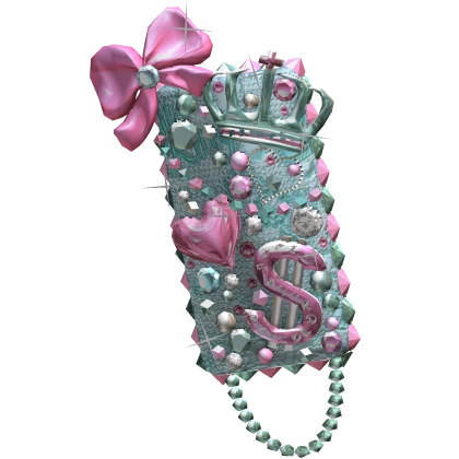 Blue and Pink Rhinestone Glamour Phone Gyaru Y2K