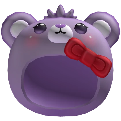 ꒰ cute purple toy kitty bear hat ♡꒱