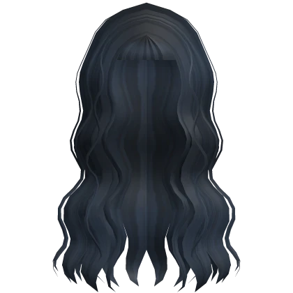 ☆ adorable wavy anime curly long dark blue