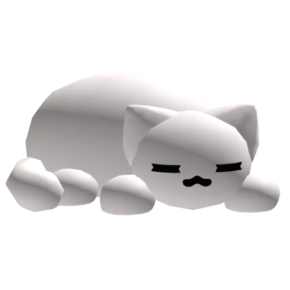 White Sleepy Shoulder Kitty