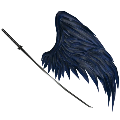 Midnight Blue Fallen Ghoul Wing & Katana