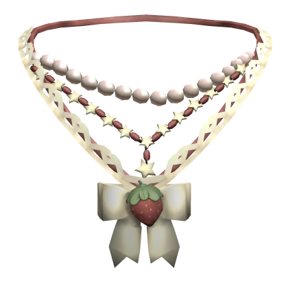 ☆ (3.0) igari heisei strawberry layered necklace