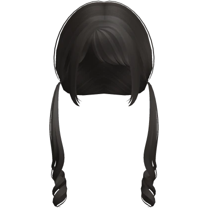 cute curly doll pigtails with side bangs in brown