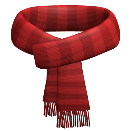 1.0 Red Striped Christmas Scarf