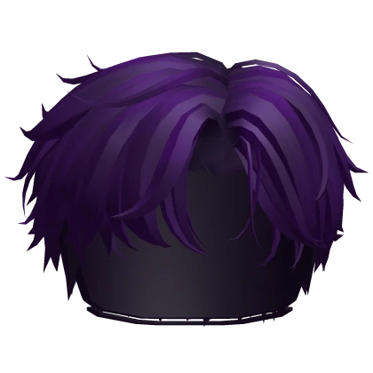 Purple Side Parted Messy Hair