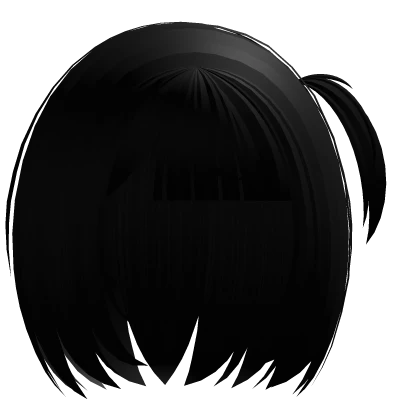cute hime side pony bob in black