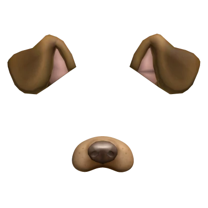 Trendy Brown Dog Puppy Face Filter