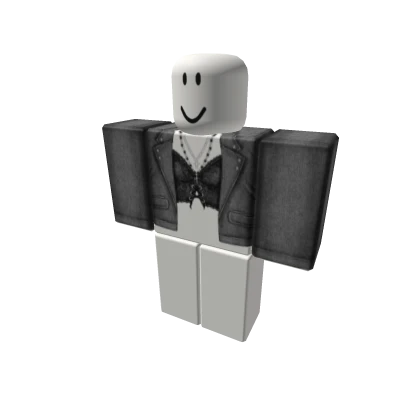 grey jacket w laced top