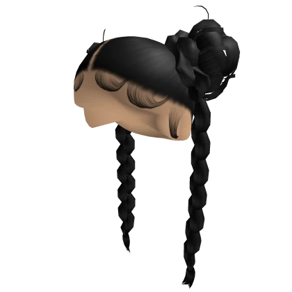 Messy Braid Buns [Black]
