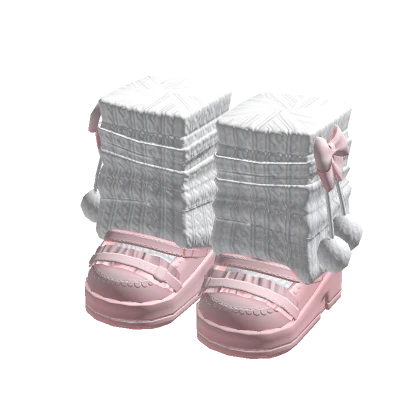 Pink Platform Leg Warmers w/ Bows Chibi
