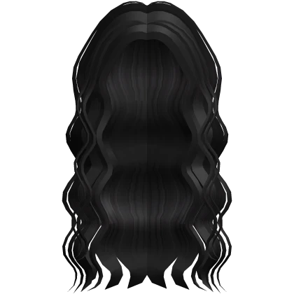 Long Preppy Curly Hair In Black