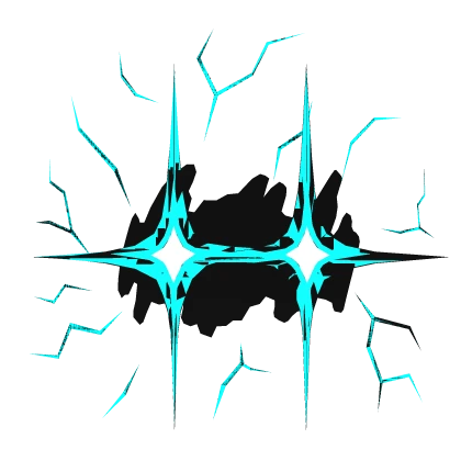 Cyan Animated Lightning Eye Glare