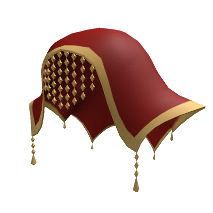 Red/Gold Sultana's Head Veil