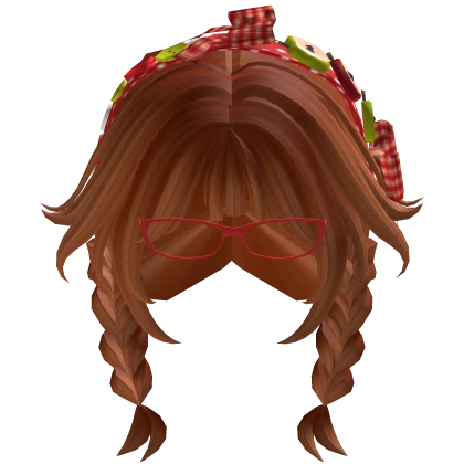 mori kei igari orange apple red plaid headband