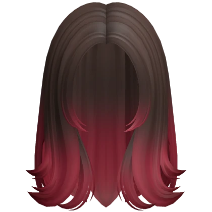 Christmas Brown & Red Blowout Hair