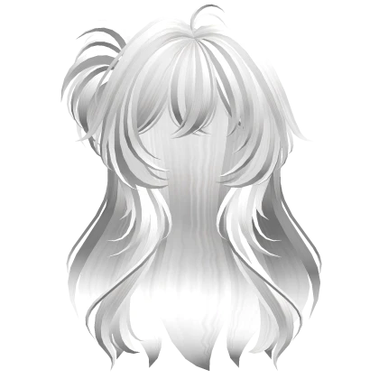 Super Fluffy Y2K Anime Pigtail (White)