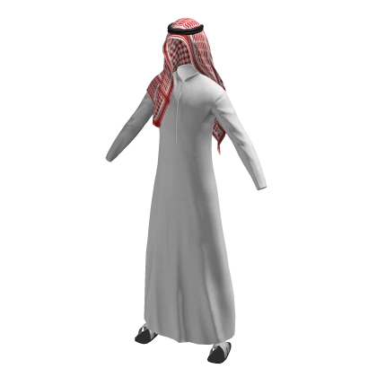 Sheikh Outfit White Kandura Thawb Traditional Arab