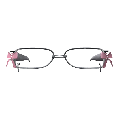 Laced Pink Bow Silver Glasses
