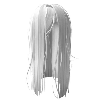 White Long Straight Messy Horror/Goth Hair