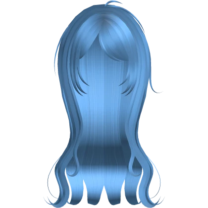 Fairy Wavy Blue Long Hair W Bangs
