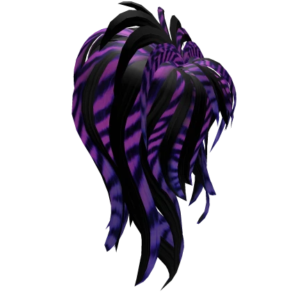 purple and pink zebra layered scene gyaru hair