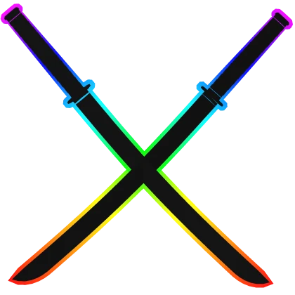 cartoony rainbow katana swordpack
