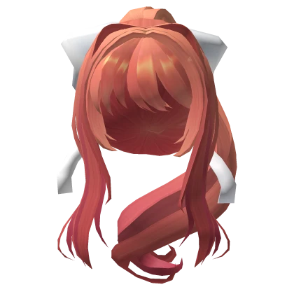 Monika DDLC light brown ginger high ponytail anime