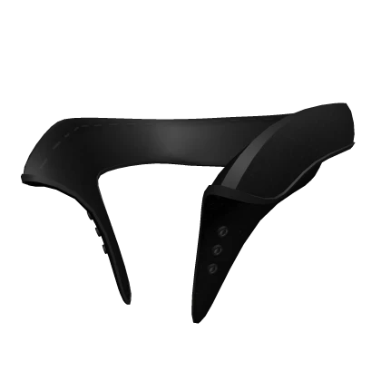 Black Folded Collar with Buttons