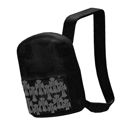 Black Backpack With White Crosses Emo Y2K 1.0
