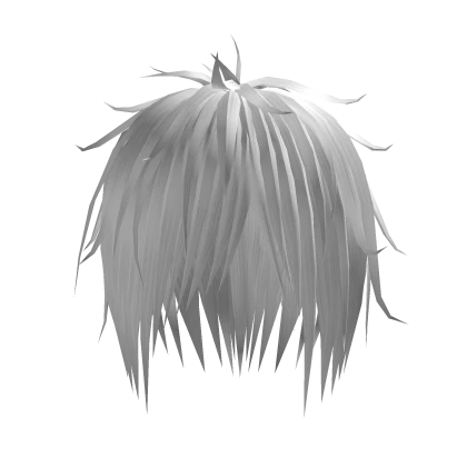 White Messy Vkei Scene Emo Hair