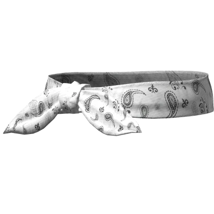 front side bandana white