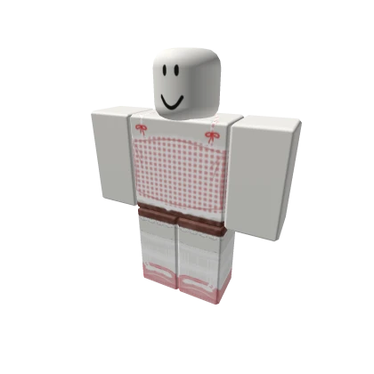 Peach Light Pink Picnic Plaid Igari Mori Kei