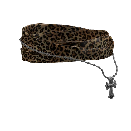 leopard chained head bandage