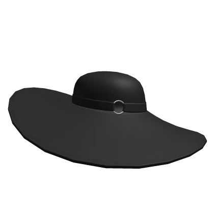 Black Wide Brim Floppy Sun Hat