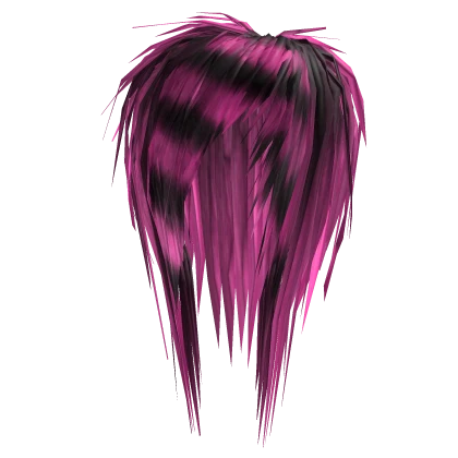 Big Messy Scene Emo Hair (Pink/Black)