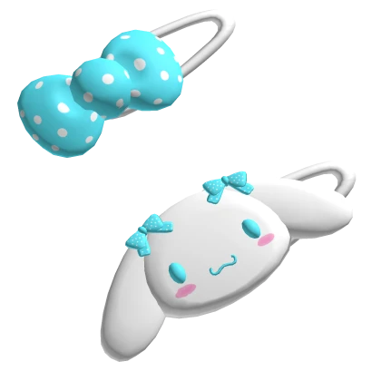 Cinnamorol and Blue Bow Cute Hairclips