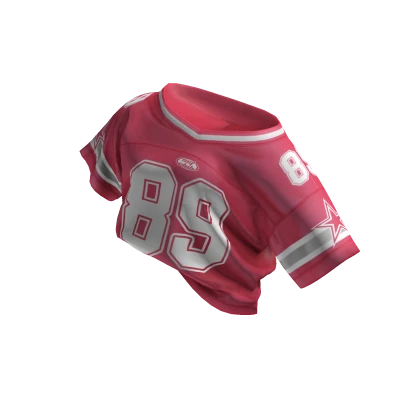 Off Shoulder Tucked Y2K Jersey (Pink)