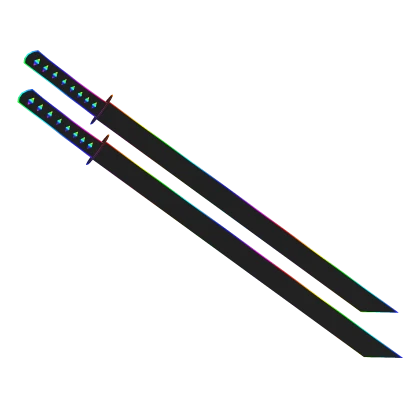 Dual Rainbow Cartoony Katanas (Waist)