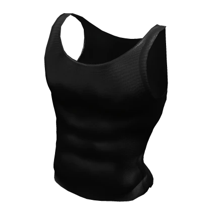 Black Ribbed Muscle Tank Top