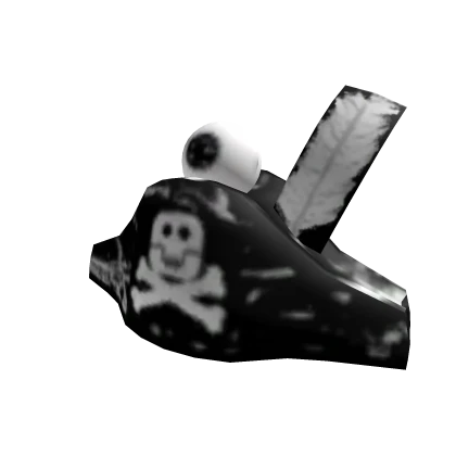 | Black Glass Pirate Hat