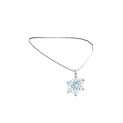 Snowflake Necklace Silver Blue