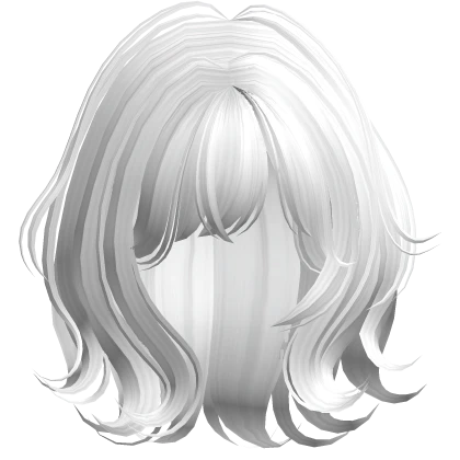 Cute Short Anime Messy Swirly Hair (White)