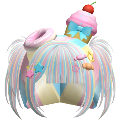 ♡ harajuku decora kei spikey pigtails (rainbow)