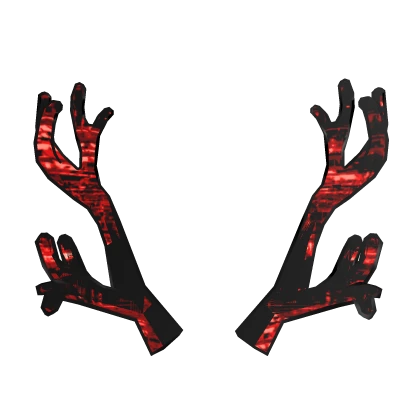 Red Animated Glitch Antlers