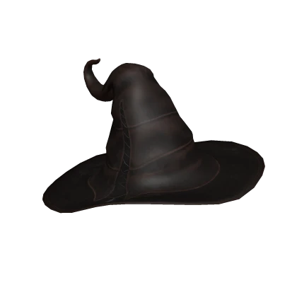 Brown Vintage Distressed Leather Witch Hat