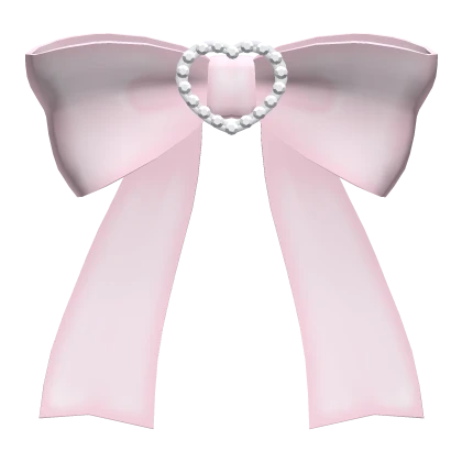 ୨୧: kawaii jirai kei front bow jewel heart pink