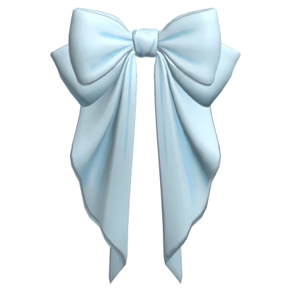 Big Hair Bow Pastel Blue Basic Ribbon Head Cutesy